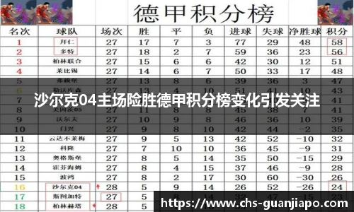 沙尔克04主场险胜德甲积分榜变化引发关注